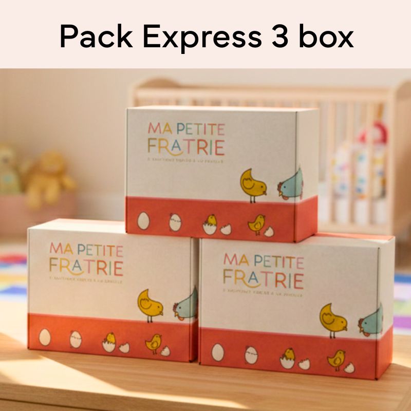 Pack 3 box pour futur grand frère ou future grande soeur